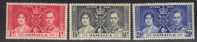 JAMAICA SCOTT #113-15 MNH 1937 SEE SCAN