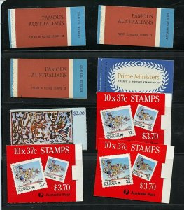 Australia #446a-9a (3), 514a-9a, 1192a, 1063a (3) (AU614) Comp Bklts, CV$133.00 