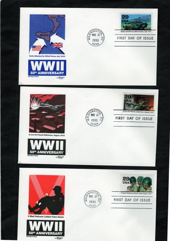 2765 WWII(1943),FDC set/10 Artmaster