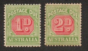 Australia J40-J41 Wmk. 13 Mint never hinged