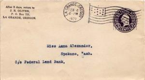 United States, Postal Stationery, Flags, Machine Cancel, Oregon