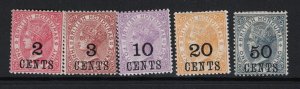 British Honduras SC# 28 - 32 Mint Light Hinged - S18546
