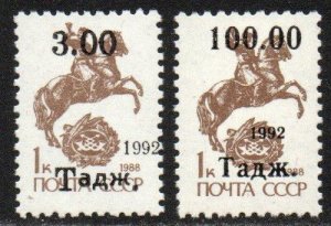 Tajikistan Sc #8-9 MNH