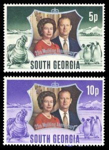 South Georgia 1972 Scott #35-36 Mint Never Hinged