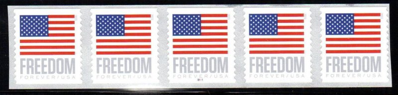 US 2023 5789 Freedom Flag Coil from 3K roll - PNC5 - MNH