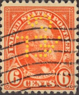 US Used 6 cent Scott# 638 Garfield Perfinned Fine