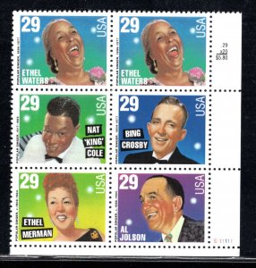 UNITED STATES SC#  2849-53 PB/6 VF/MNH