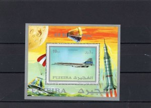 FUJEIRA 1971 SPACE/AVIATION S/S PERF. MNH