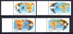 Ciskei 1984 Migratory Birds Complete Mint MNH Set SC 73-76