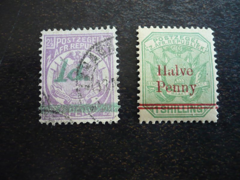 Stamps - Transvaal - Scott# 162-163 - Used & Mint Hinged Set of 2 Stamps