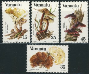 Vanuatu #364-367 Fungi Mushrooms Postage Stamps Topical 1984 Mint LH