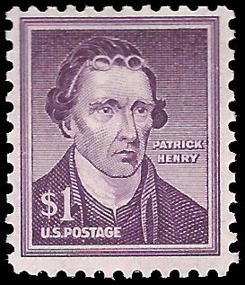 #1052 $1.00 Liberty Issue Patrick Henry Dry Print 1958 Mint NH