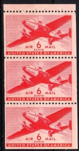 MOstamps - US Scott #C25a Mint OG NH Airmail Booklet Pane - Lot # HS-E433