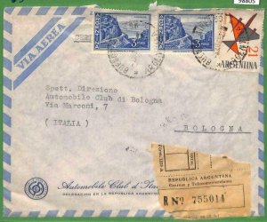 98805 - ARGENTINA - POSTAL HISTORY - Registered  COVER to ITALY 1965