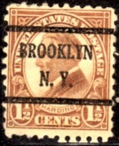 US Stamp #633x43 - Warren G. Harding Regular Issue 1923 Precancel