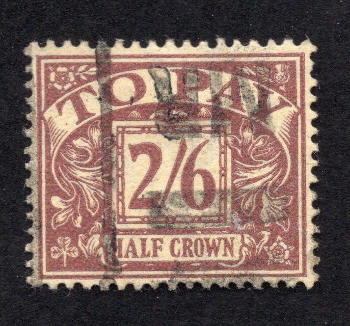 Great Britain 1924 2sh6p brown on yellow Postage Due, Scott J17 used