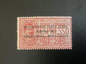 ITALY stamp Scott #C1 UNUSED Hinged FINE  cat.  $24.00