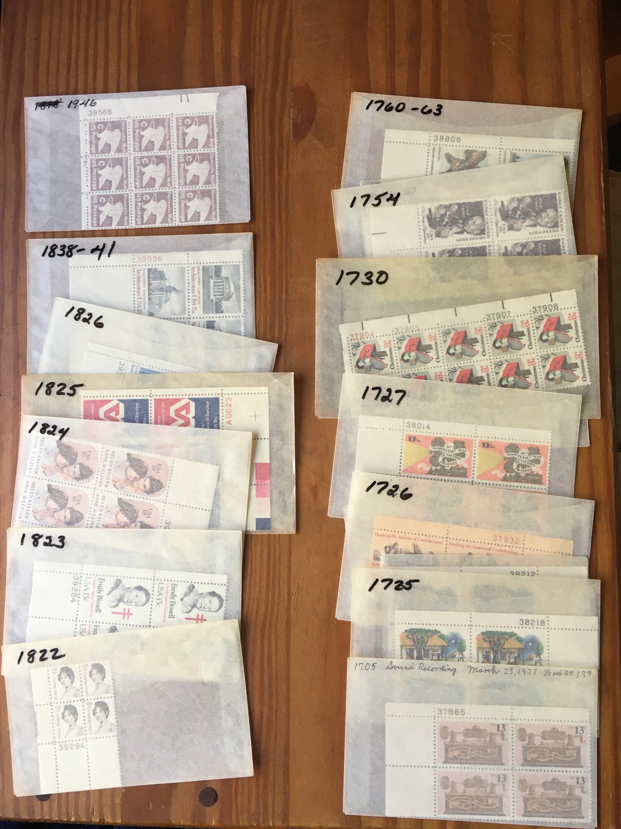 US Plate Block Collection 270+ 1950s70s FV 94+ / HipStamp
