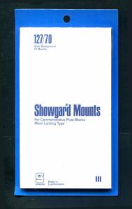 Showgard 127 x 70 Commemorative Plate Block Mounts 10 Count Black 