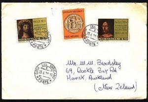 VATICAN 1970 cover to New Zealand - nice franking..........................99360