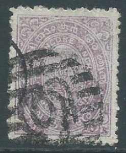 India-Travancore, Sc #4, 1/2ch Used