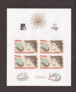 Czechoslovakia  #2567a  MNH  1988 imperf  sheet  Helsinki conference security