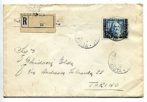 P. Aerial Impero £ 2 insulated cover Racc. Turin 3.11.38 R...