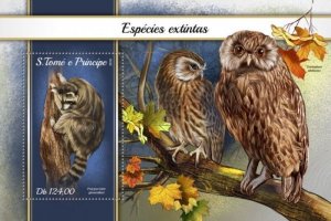 St Thomas - 2018 Extinct Species - Stamp Souvenir Sheet - ST18114b