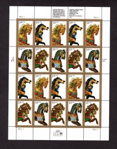 US 2979a,  Pane of 20, VF, MNH, Carousel Horses, CV $13.00 ..... 6786006