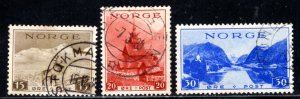 Norway #181-183  Used  VF    CV $4.30  ....   4570123