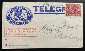 1910 Canton OH USA Commercial Cable Telegraph Cover Locally Used 