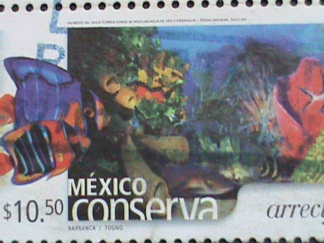 ​MEXICO STAMP-2002 SC#2268-MEXICO CONSERVATION- UNDER SEA WORLD USE BLOCK OF 4