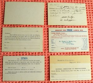1911 US Sc. #UX23 lot of 6 unused postal cards, all different, nice lot