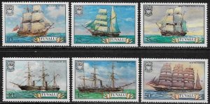 Tuvalu #151-6 MNH Set - Ships