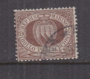 SAN MARINO, 1892 40c. Brown, used. 