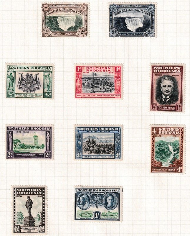 SOUTHERN RHODESIA.  GEORGE VI SET OF 10. MM. 