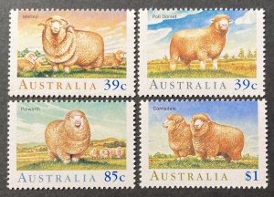 Australia 1989 #1136-9, Sheep, MNH.