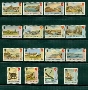 ISLE OF MAN 12-27 MNH CV $9.75 BIN $5.85