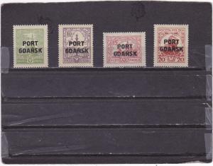 Danzig (Polish Offices) 1K14-17 Mint Hinged 