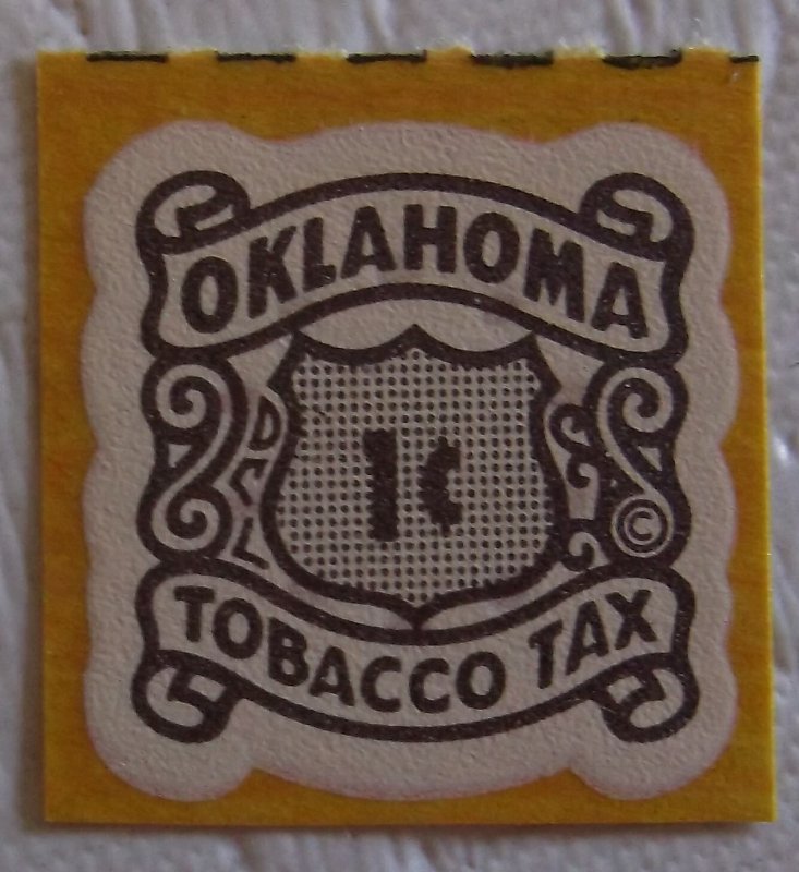 United States State Revenue Oklahoma Tobacco Tax  1 Cent  Small Shield MNH