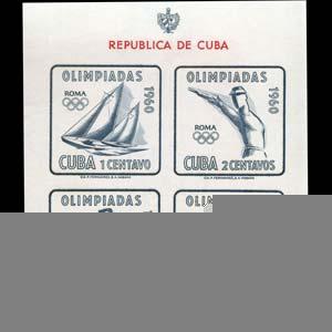 CUBA 1960 - Scott# C213a S/S Olympics NH
