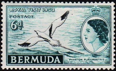 Bermuda. 1953 6d S.G.151 Mounted Mint