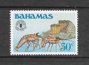 FISH - BAHAMAS #502 LOBSTER MNH