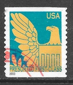 USA 3794: (25c) Eagle, single, used, VF