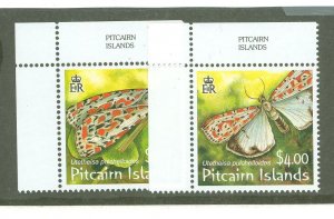 Pitcairn Islands #650-651 Mint (NH) Single (Complete Set) (Butterflies)