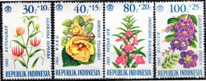 Indonesia: 1965; Sc. # B191-B194, MLH Cpl. Set