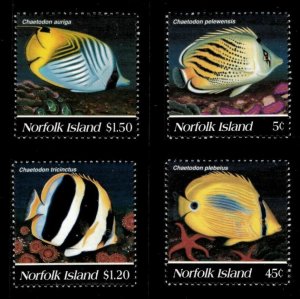 Norfolk Island 1995 - Butterfly Fish, Marine Life - Set of 4v - Sc 577-80 - MNH