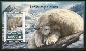 TOGO 2017 POLAR BEARS SOUVENIR SHEET MINT NH