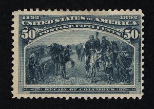 EXCELLENT GENUINE SCOTT #240 FINE MINT OG H 50₵ COLUMBIAN EXPOSITION ISSUE 21464