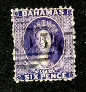 1863  Sc #14 used cv.$85 ( 602 Bahamas )